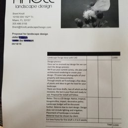 original invoice for services not rendered.