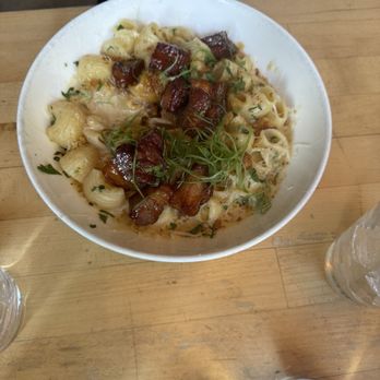 Grassa - Mac and cheese with pork belly!!! - Italian Near Me - Portland, Oregon Grassa - Mac and cheese with pork belly!!! - Italian Near Me - Portland, Oregon