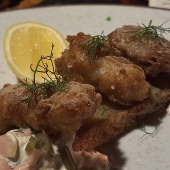 Driftwood - Fish and chips over a lackluster potato cake - Cocktail Bars Near Me - Boynton Beach, Florida Driftwood - Fish and chips over a lackluster potato cake - Cocktail Bars Near Me - Boynton Beach, Florida