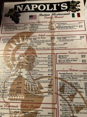 Menu photo 1 Napolis Italian Restaurant Tahlequah, OK