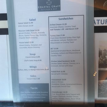 Coastal Craft Kitchen & Bar - Menu - Bars Near Me - Atlantic City, New Jersey Coastal Craft Kitchen & Bar - Menu - Bars Near Me - Atlantic City, New Jersey