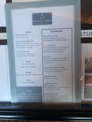 Menu photo 2 Coastal Craft Kitchen & Bar Atlantic City, NJ Menu photo 2 Coastal Craft Kitchen & Bar Atlantic City, NJ