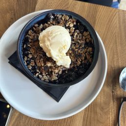 Huckleberry crisp. Lots of huckleberries, very yummy! Huckleberry crisp. Lots of huckleberries, very yummy!