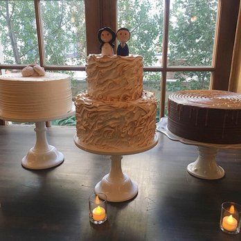 Cake Monkey Bakery - Wedding cake dreams - 10" pecan dacquoise, 2 tiered lemon curd, 12" chocolate caramel! - Bakeries Near Me - Los Angeles, California