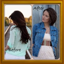 Veda Salon - Haircut before and after