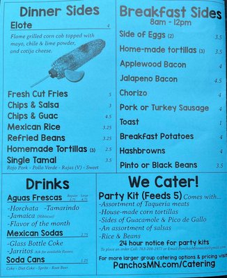 Menu photo 5 Pancho's Taquería & Mexican Cafe Circle Pines, MN