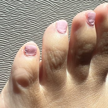 Crystal Nails Spa - Last polish job , not good - Nail Salons Near Me - Livermore, California