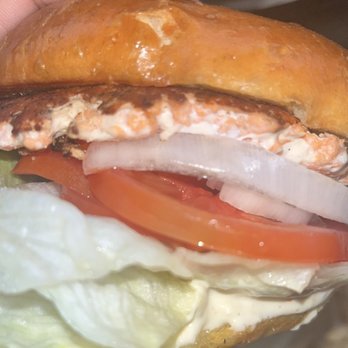 State & Central - Salmon burger - Pubs Near Me - Olympia, Washington