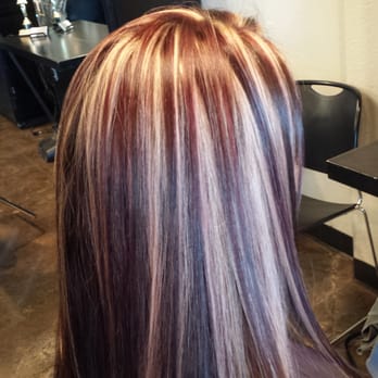 Blonde Red And Brown Highlight Lowlight Hair By Morgan Yelp