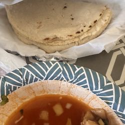 Taqueria Comida Sabrosas - What's left of my menudo con pata.