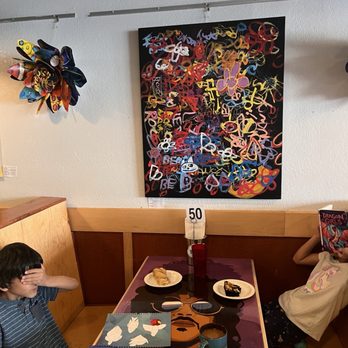 Fluff - You order at the counter and then get a number to sit down at a table. It's very colourful inside the vibe is great. - Bakeries Near Me - Athens, Ohio