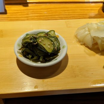 Hyuga Sushi - Picked cucumber, ginger, and wasabi - Japanese Near Me - San Marcos, California Hyuga Sushi - Picked cucumber, ginger, and wasabi - Japanese Near Me - San Marcos, California