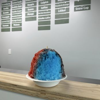 Chillest Shave Ice - Shave Ice (Japanese Grape, Strawberry and Vanilla) - Shaved Ice Near Me - Honolulu, Hawaii