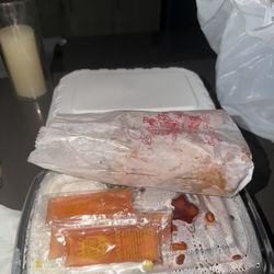 Chicken n plantain n General Tos Chicken White Rice