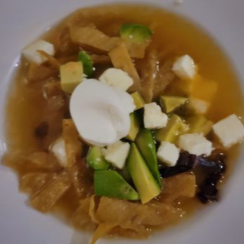 La Encantada - Tortilla soup- delicious but chips were very greasy - Mexican Near Me - Chicago, Illinois