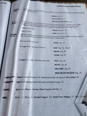 Menu photo 2 Hurricane's Grill Surfers Paradise, QLD Menu photo 2 Hurricane's Grill Surfers Paradise, QLD