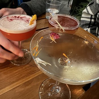 Wildlight Kitchen + Bar - Negroni Sour (top left), The Orchard (top right), The Vesper. - Wine Bars Near Me - Vancouver, British Columbia Wildlight Kitchen + Bar - Negroni Sour (top left), The Orchard (top right), The Vesper. - Wine Bars Near Me - Vancouver, British Columbia