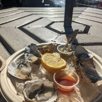 The Birds Cafe - Half a dozen oysters. Wish there were more dressings options - Seafood Near Me - Bodega Bay, California The Birds Cafe - Half a dozen oysters. Wish there were more dressings options - Seafood Near Me - Bodega Bay, California