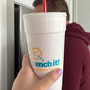 Quench It! - a person holding a cup with a straw - Beverage Store Near Me - Lehi, Utah