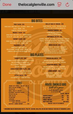 Menu photo 2 The Local Glenville Glenville, NC Menu photo 2 The Local Glenville Glenville, NC