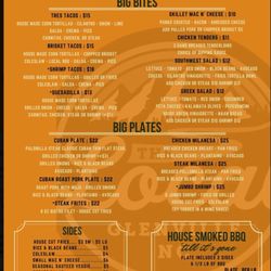 The Local Glenville - Big Bites, Plates, Sides and BBQ Menu June 2025