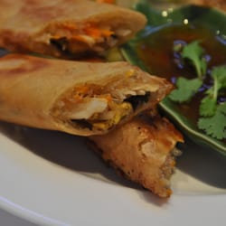 E-S-S bei Ludwig Imbiss - Haus gemachte vegan Frühlingsrolle