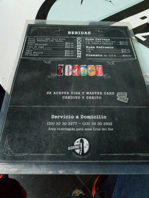 Menu photo 5 Alcatraz Guadalajara, JAL Menu photo 5 Alcatraz Guadalajara, JAL