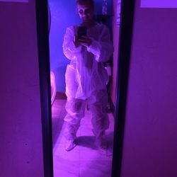 Vice Versa Tanning - About to hop into the Cocoon Wellness Pod