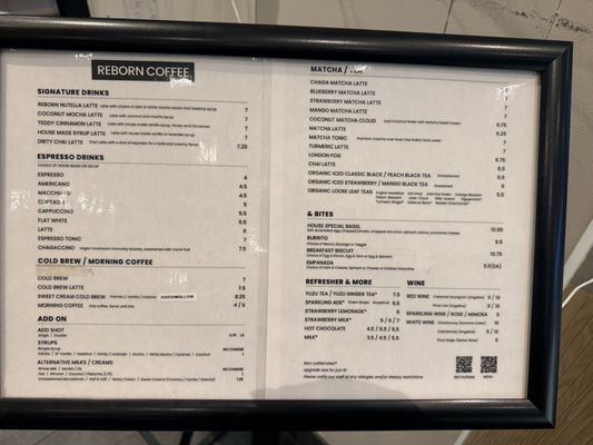 Menu photo 3 Reborn Coffee Manhattan Beach, CA