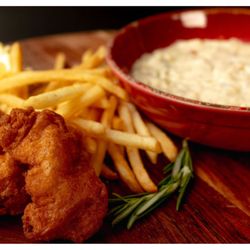 Squatchsami - Lingcod fish & chips, crispy shoestring fries and award winning clam chowder--oregon coast comfort foods at their best