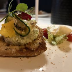 Di Bruno - Bruschetta and a little of the burrata to start