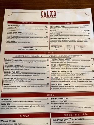 Menu photo 2 Calico Restaurant and Bar Wilson, WY Menu photo 2 Calico Restaurant and Bar Wilson, WY