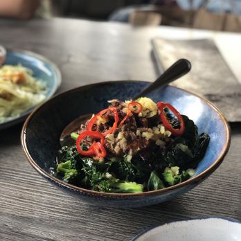 Reckless Noodle House - Ma La Beef Cheek with Kale and Broccoli - Bars Near Me - Seattle, Washington Reckless Noodle House - Ma La Beef Cheek with Kale and Broccoli - Bars Near Me - Seattle, Washington