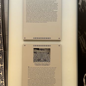 Affeldt Mion Museum - I love that some of their informational displays regarding the Hubble-Joe Rug Exhibit are also displayed in Dine' Bizaad. - Art Museums Near Me - Winslow, Arizona