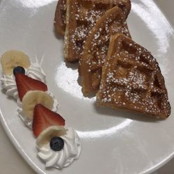 Valley Grill - Waffles and whip cream