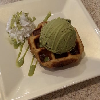 Coffee Haus - Waffle w/ green tea ice cream - Coffee & Tea Near Me - Schaumburg, Illinois Coffee Haus - Waffle w/ green tea ice cream - Coffee & Tea Near Me - Schaumburg, Illinois
