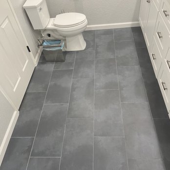 Creative Tile Services - Bathroom floor - General Contractors Near Me