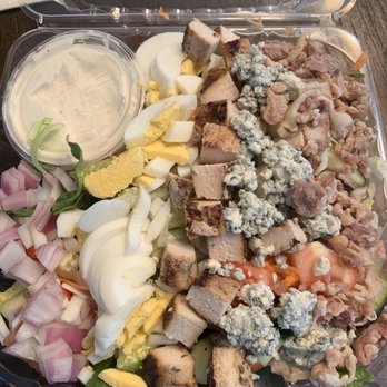 Nick's Pizzeria - Cobb salad with homemade blue cheese dressing on the side. Delicious! - Pizza Near Me - Pilesgrove, New Jersey Nick's Pizzeria - Cobb salad with homemade blue cheese dressing on the side. Delicious! - Pizza Near Me - Pilesgrove, New Jersey