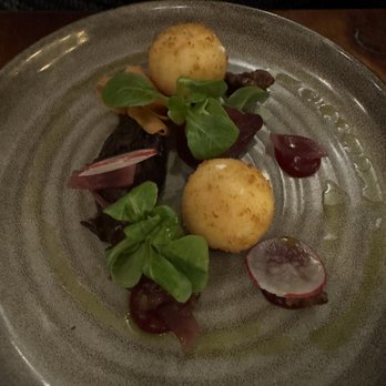 Howard St - Goat cheese fritters with beets - Modern European Near Me - Belfast, BFS