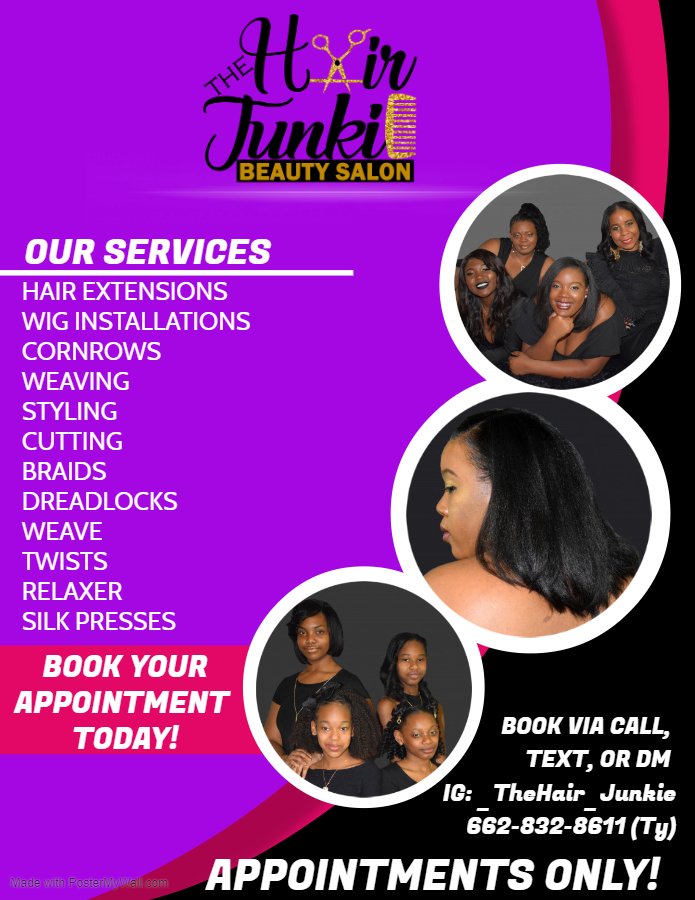 THE HAIR JUNKIE BEAUTY SALON 62 County Rd 405, Oxford, MS Yelp