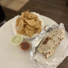Garbage Burrito and guacamole