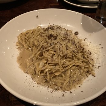Under the Cork Tree - Truffle Cacio e Pepe - Spaghetti, Truffle Butter, Parmesan, Black Pepper, Fresh Black Truffle - New American Near Me - Sandy Springs, Georgia Under the Cork Tree - Truffle Cacio e Pepe - Spaghetti, Truffle Butter, Parmesan, Black Pepper, Fresh Black Truffle - New American Near Me - Sandy Springs, Georgia