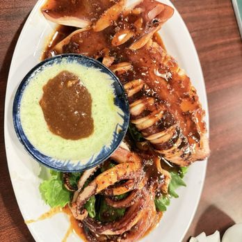 Viet Kitchen - A4. Grilled Squid with Satay Sauce - Vietnamese Near Me - Lakewood, Washington Viet Kitchen - A4. Grilled Squid with Satay Sauce - Vietnamese Near Me - Lakewood, Washington