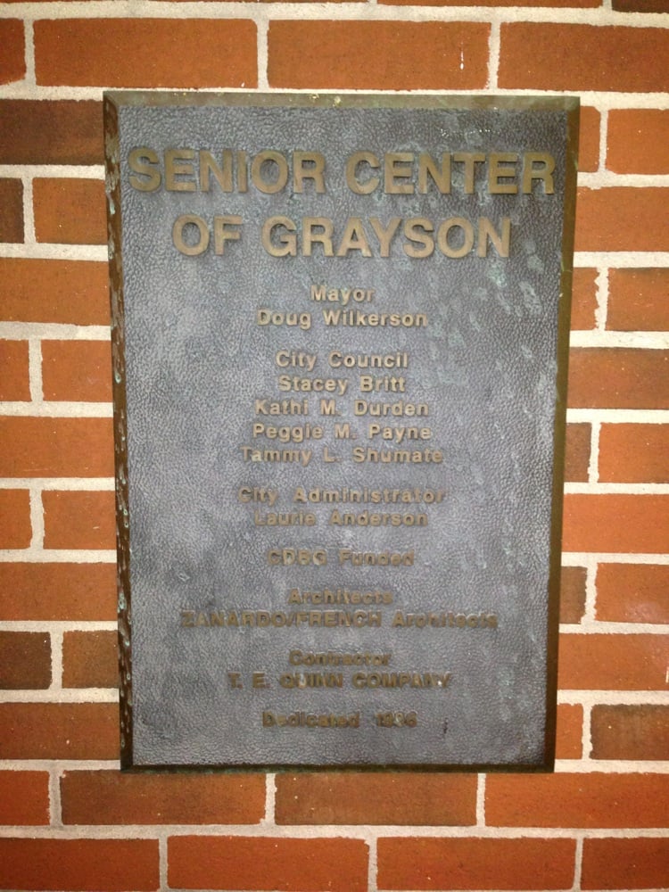 GRAYSON SENIOR COMMUNITY CENTER Updated October 2024 485 Grayson