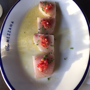 Bar Mezzana - Yellowtail crudo - Italian Near Me - Boston, Massachusetts Bar Mezzana - Yellowtail crudo - Italian Near Me - Boston, Massachusetts