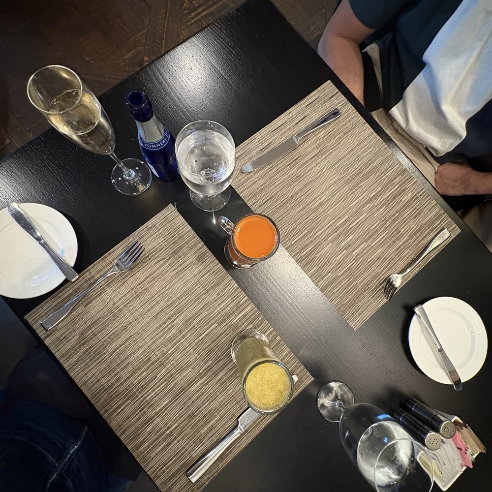 Gallery Restaurant - All the liquids are necessary. Champagne, juice, water - New American Near Me - Charlotte, North Carolina Gallery Restaurant - All the liquids are necessary. Champagne, juice, water - New American Near Me - Charlotte, North Carolina