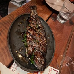 Trout. My friend Ashley ordered it, we all tried a bite and agreed it was the best trout we ever had! Trout. My friend Ashley ordered it, we all tried a bite and agreed it was the best trout we ever had!