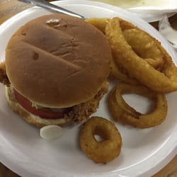 River Hut - Fried catfish with rings.