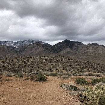 Late Night Trailhead - I see snow! - Hiking Near Me - Blue Diamond, Nevada