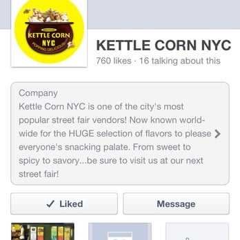 KETTLE CORN NYC - like their FB page to keep updated on where they are located, and for any special events! - Popcorn Shops Near Me